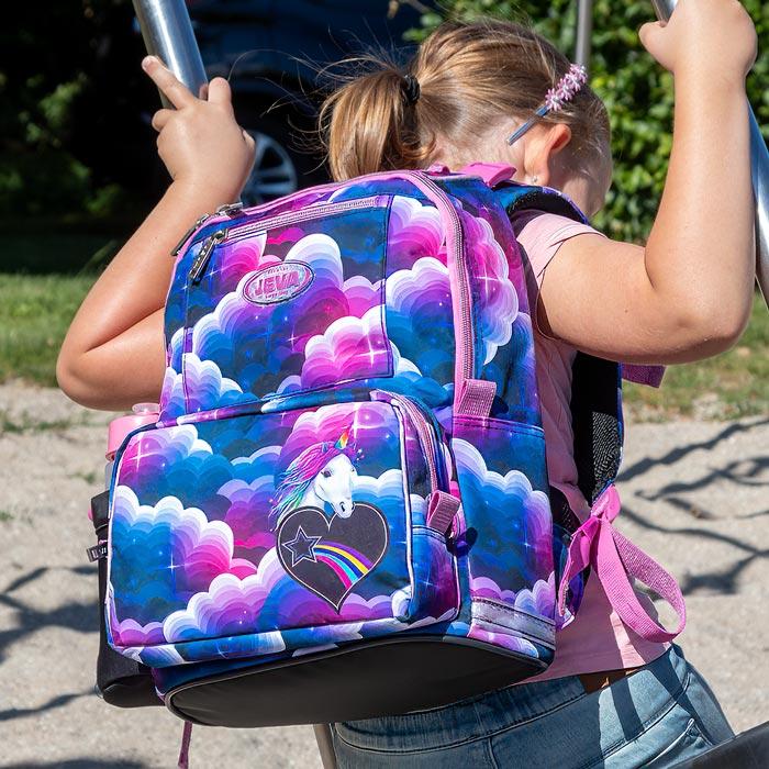 schoolbag with gym bag