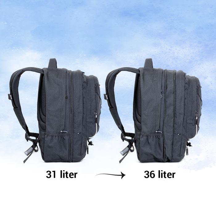 Rucksack with expansion zip, 31→36 L