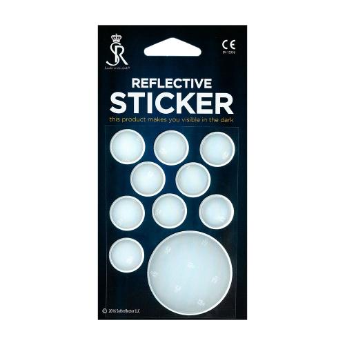 reflective stickers, white