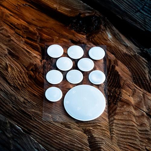 reflective stickers, white
