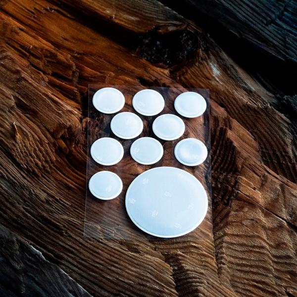 reflective stickers, white