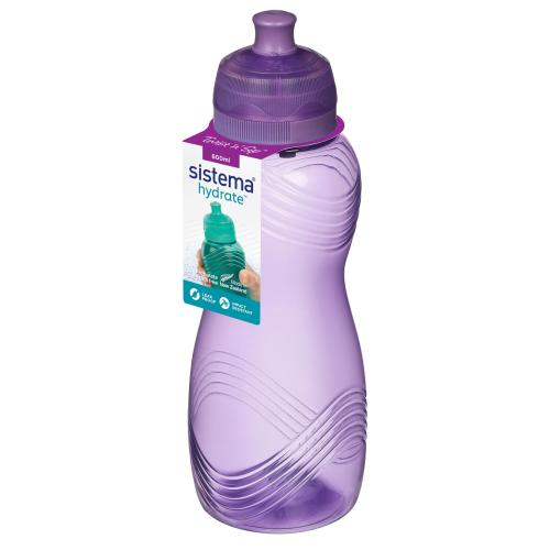 Wave 600ml Water Bottle purple