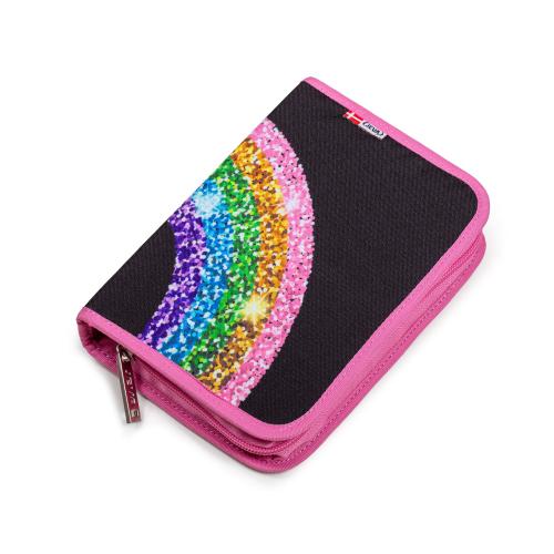 pencil case with rainbow