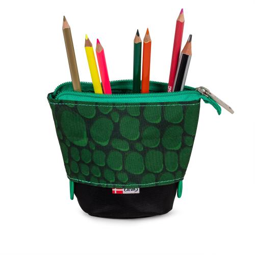 green pencil case without pencils