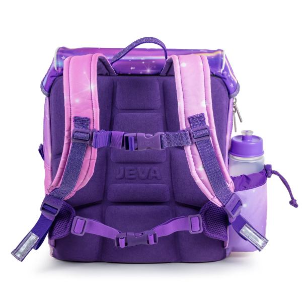 pink schoolbag with ergonomic back support