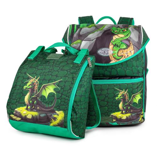 schoolbag with dragons