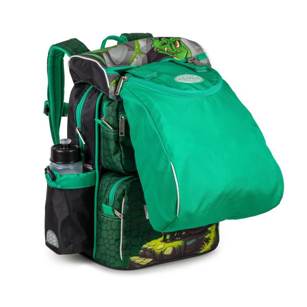 school bag with gym bag attached