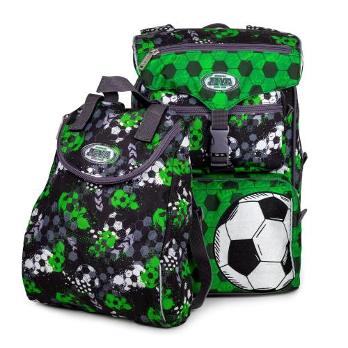 football schoolbag with gym bag