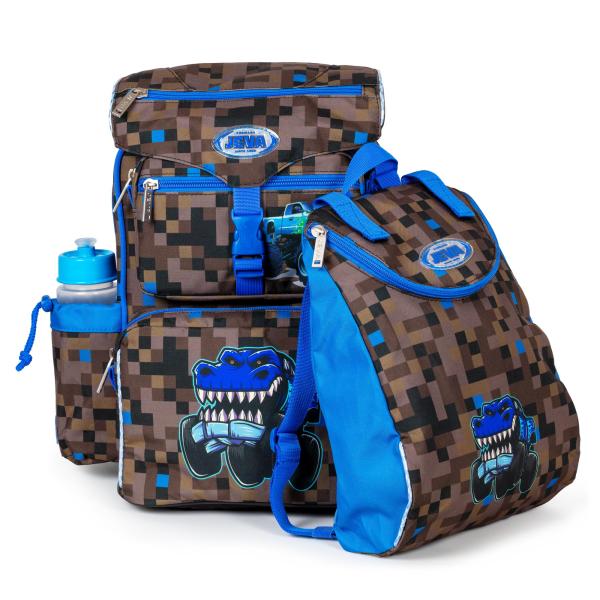 school bag with sports bag