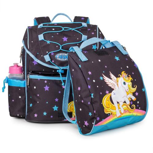 schoolbag with gym bag