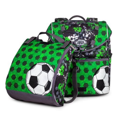 schoolbag with football
