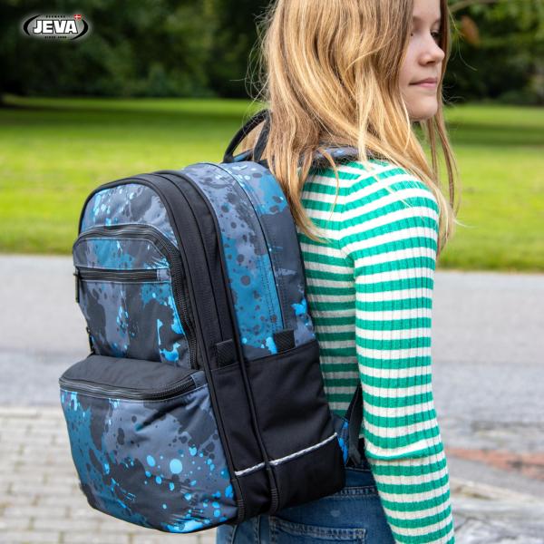 Backpack for children in 2nd 5th grade Spray SQUARE by JEVA