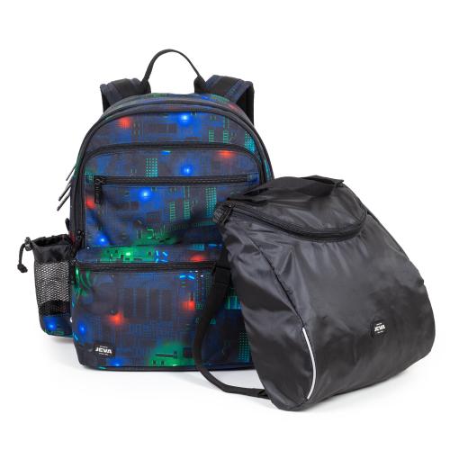 backpack with gym bag