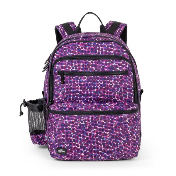 Backpack with hearts for children from 2nd to 5th grade Mosaic SQUARE by JEVA