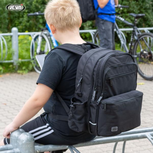 Black JEVA backpack for 2-5 grade