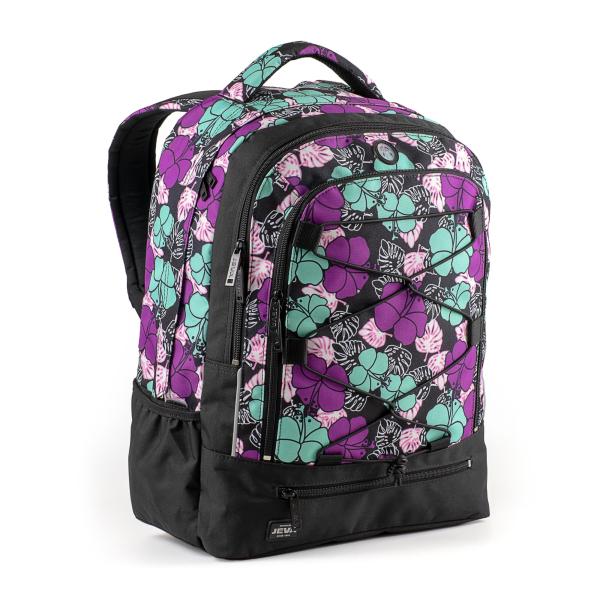 Large floral backpack for school