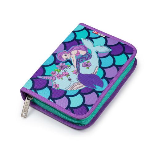 Pencil case with ergonomic writing utensils