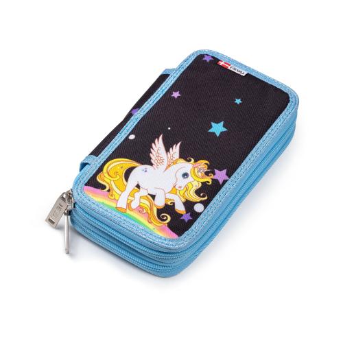 Double pencil case with unicorn