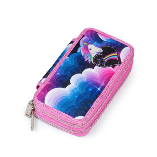 unicorn heaven twozip pencil case
