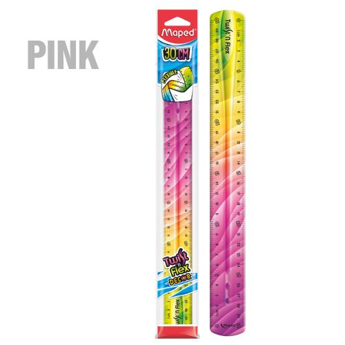 ruler 30 cm pink - for children