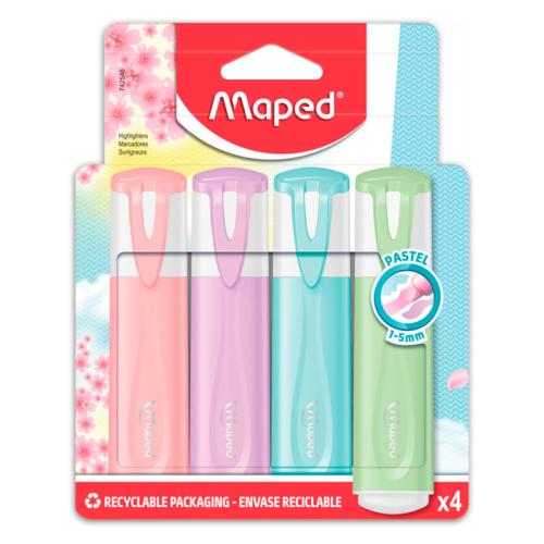 Highlighter set peach/pink/blue/green