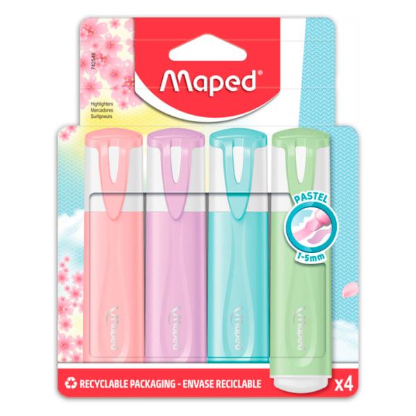 Highlighter set peach/pink/blue/green