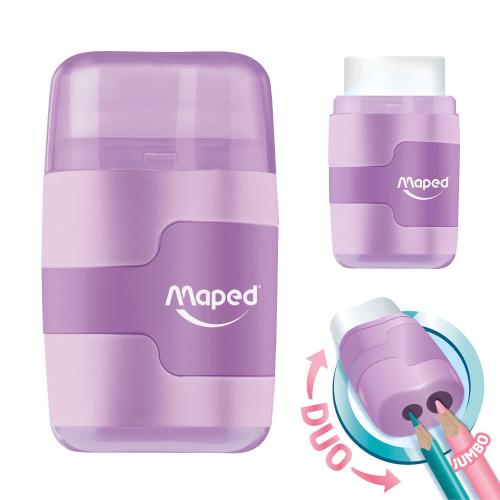 Pencil sharpener/eraser - Maped Connect Purple