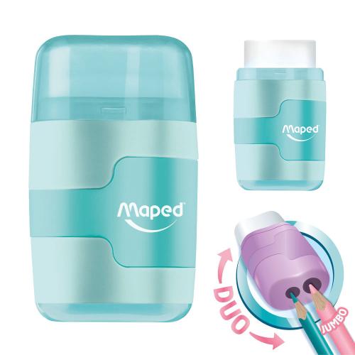 Pencil sharpener/eraser - Maped Connect Blue