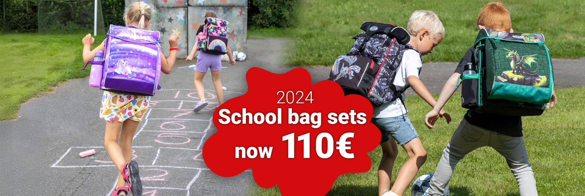 school bags incl. gym bag 110€