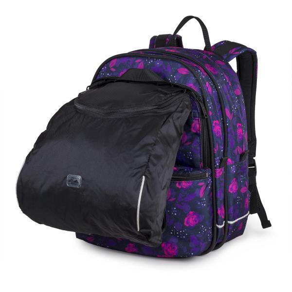 the gym bag attached to the backpack