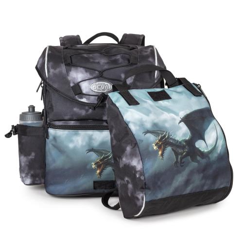 school bag with sports bag