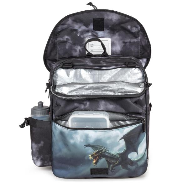 school bag with 2 lunch box compartments