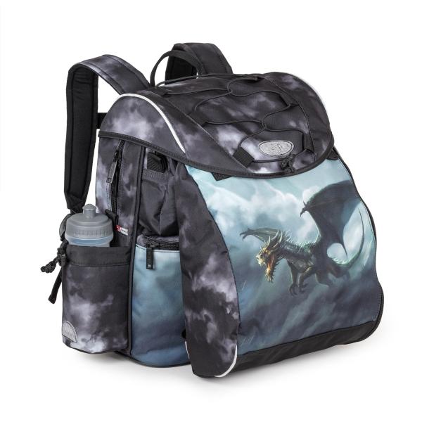 school bag with gymnastics bag