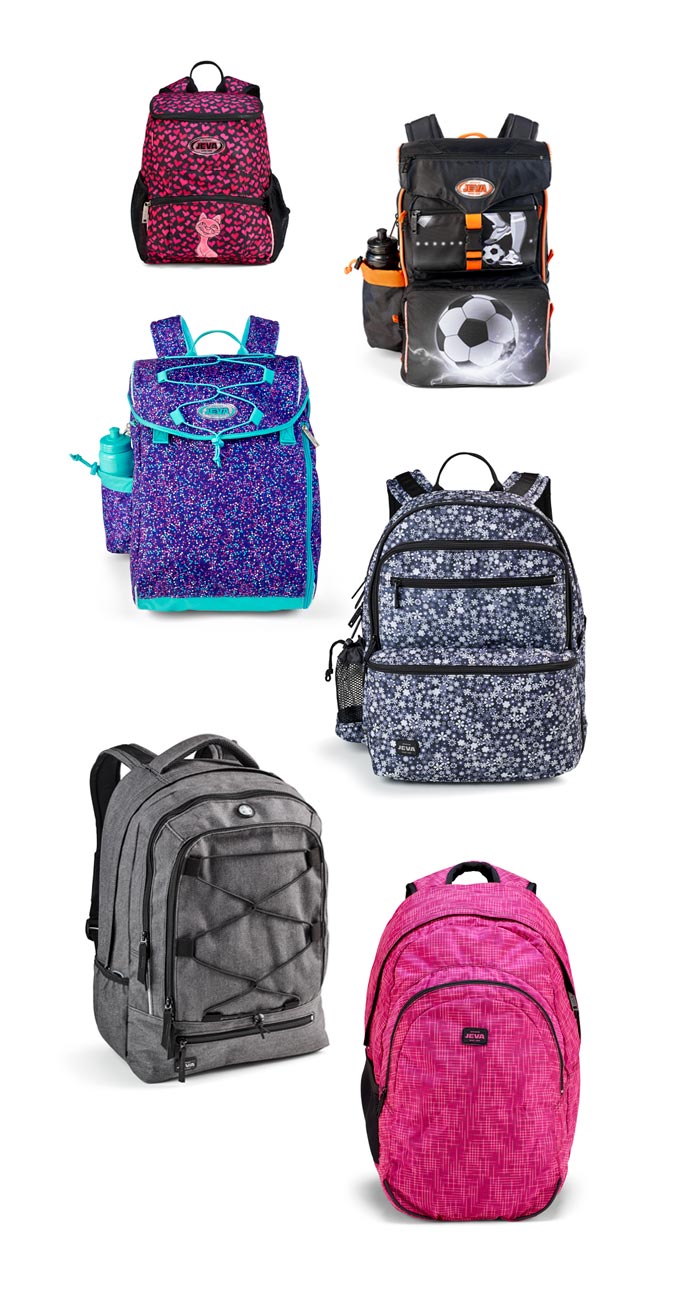 JEVA has 66 years' experience of making schoolbags, backpacks & pencil ...