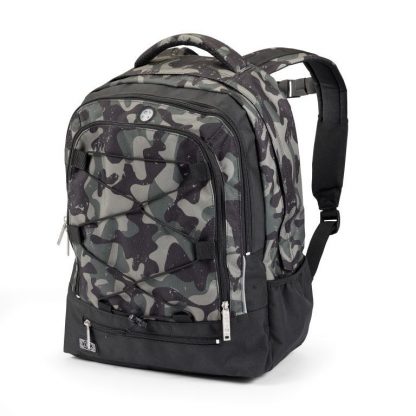 rucksack with green camouflage