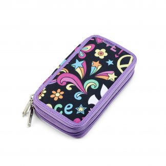 twozip pencil case Peace Pop from JEVA
