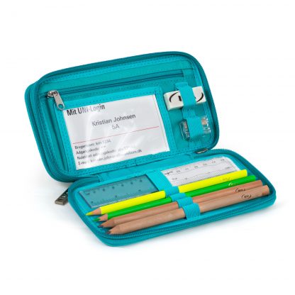 double pencil case with content