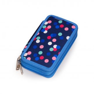pencil case with polka dots