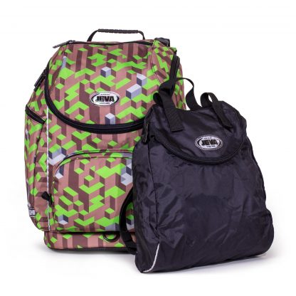 schoolbag with sports bag