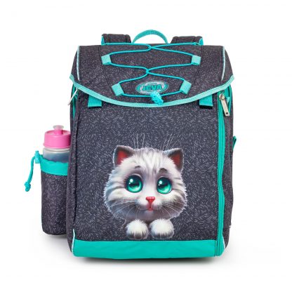 schoolbag with a cat print