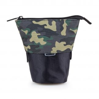 pencil case with a camouflage pattern