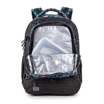 backpack with extra-large, insulated lunch box compartment
